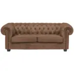 XXXLutz Lauterach - Ihr M&ouml;belhaus bei Bregenz Chesterfield-Sofa in Lederlook Braun