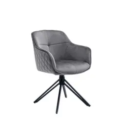 Armlehnstuhl Sitzfl&auml;che 360&deg; drehbar Samt