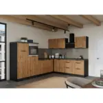 XXXLutz Lauterach - Ihr M&ouml;belhaus bei Bregenz Eckk&uuml;che 300/240 cm in Graphitfarben, Eiche Wotan