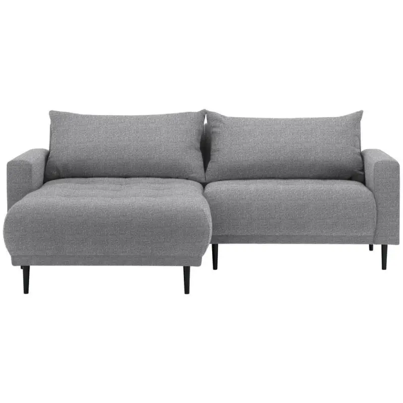 Ecksofa in Flachgewebe Grau 160/215 cm