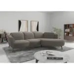 XXXLutz Lauterach - Ihr M&ouml;belhaus bei Bregenz Ecksofa ZOE E in Flachgewebe Schlammfarben 309/199 cm