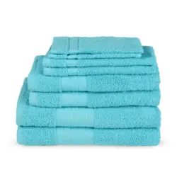 Frottierset T&uuml;rkis 8-teilig