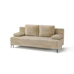 Schlafsofa Leipzig in Velours Hellbraun