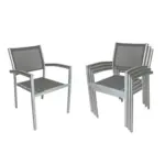 XXXLutz Lauterach - Ihr M&ouml;belhaus bei Bregenz Gartenstuhl-Set Metall, Kunststoff, Textil Grau, Silberfarben