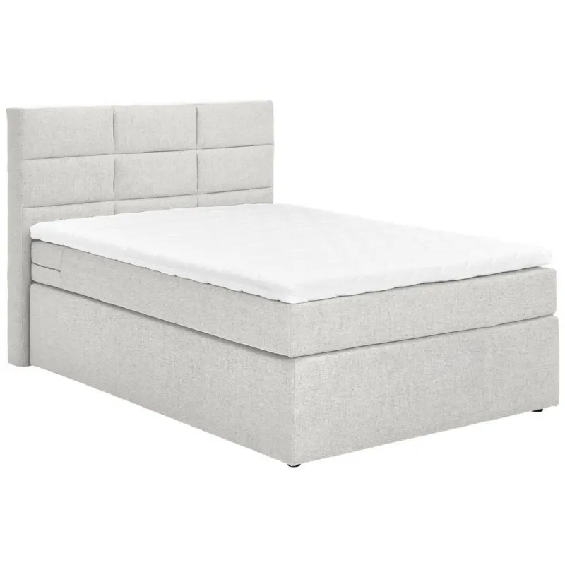 Boxspringbett 140/200 cm in Grauwei&szlig;