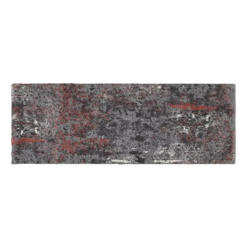 L&auml;ufer 80/200 cm Timeline Quantum Grau, Hellrot