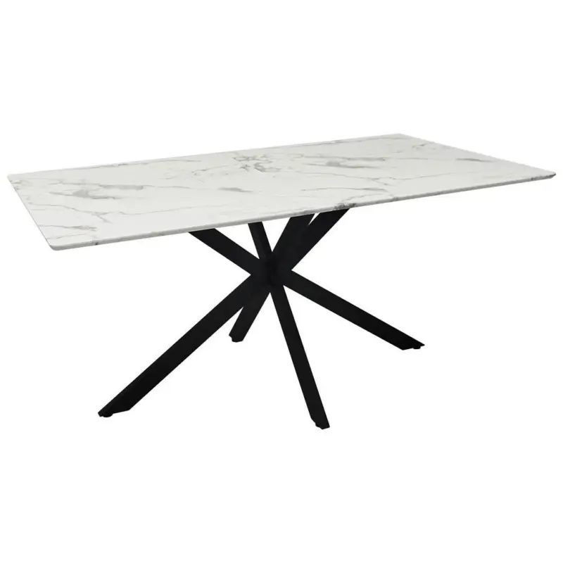 Esstisch in Metall, Holzwerkstoff 160/90/76 cm