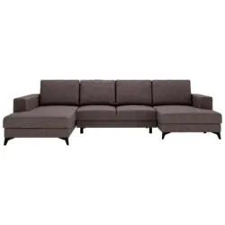 Wohnlandschaft in Flachgewebe Braun