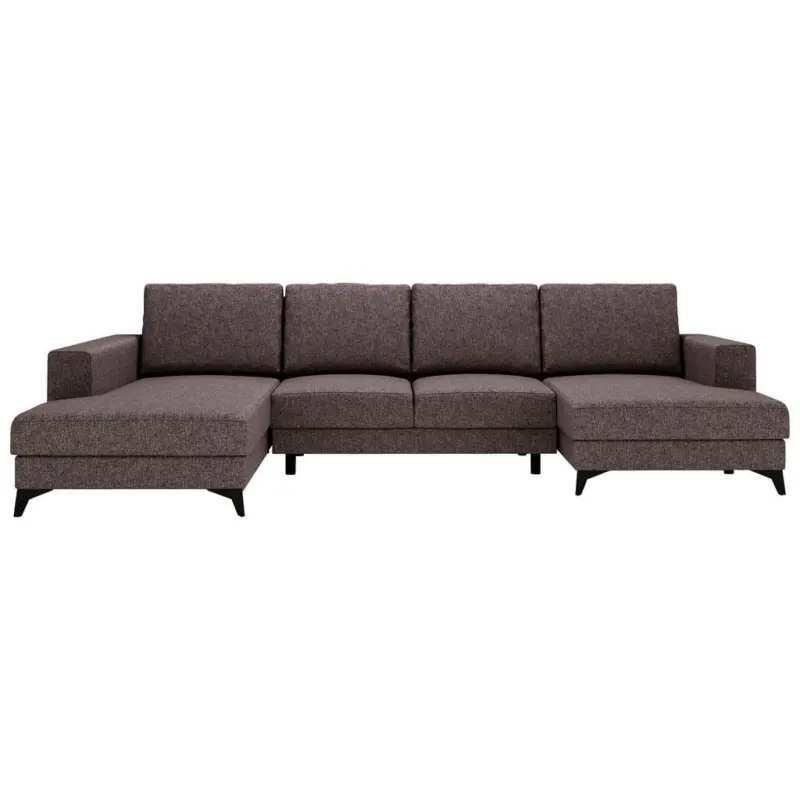 Wohnlandschaft in Flachgewebe Braun