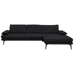 Ecksofa Beldomo Premium in Echtleder Anthrazit 310/180 cm