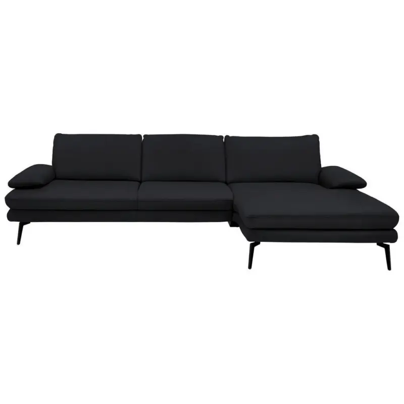 Ecksofa Beldomo Premium in Echtleder Anthrazit 310/180 cm