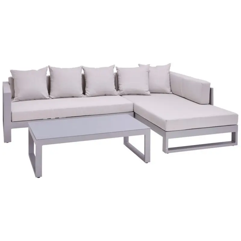 Loungegarnitur 248/180 cm Aluminium