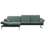 XXXLutz Lauterach - Ihr M&ouml;belhaus bei Bregenz Ecksofa in Webstoff T&uuml;rkis 203/299 cm