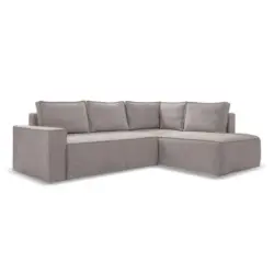 Ecksofa Brave Dave in Grau, Wei&szlig; 247/194 cm