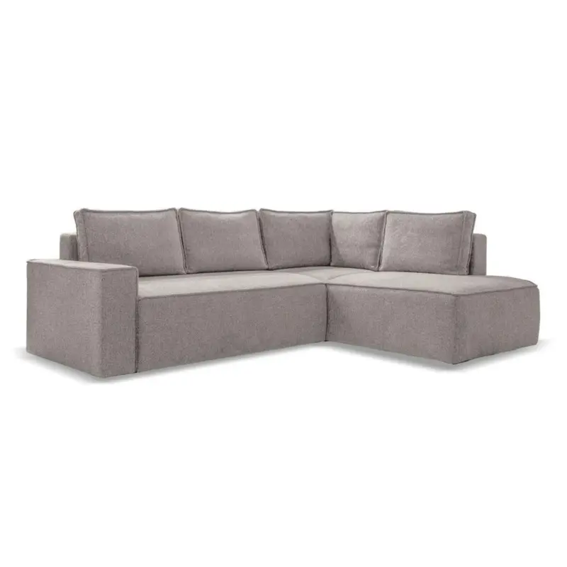 Ecksofa Brave Dave in Grau, Wei&szlig; 247/194 cm
