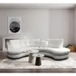 XXXLutz Lauterach - Ihr M&ouml;belhaus bei Bregenz Ecksofa in Boucl&eacute; Hellgrau 300/113 cm