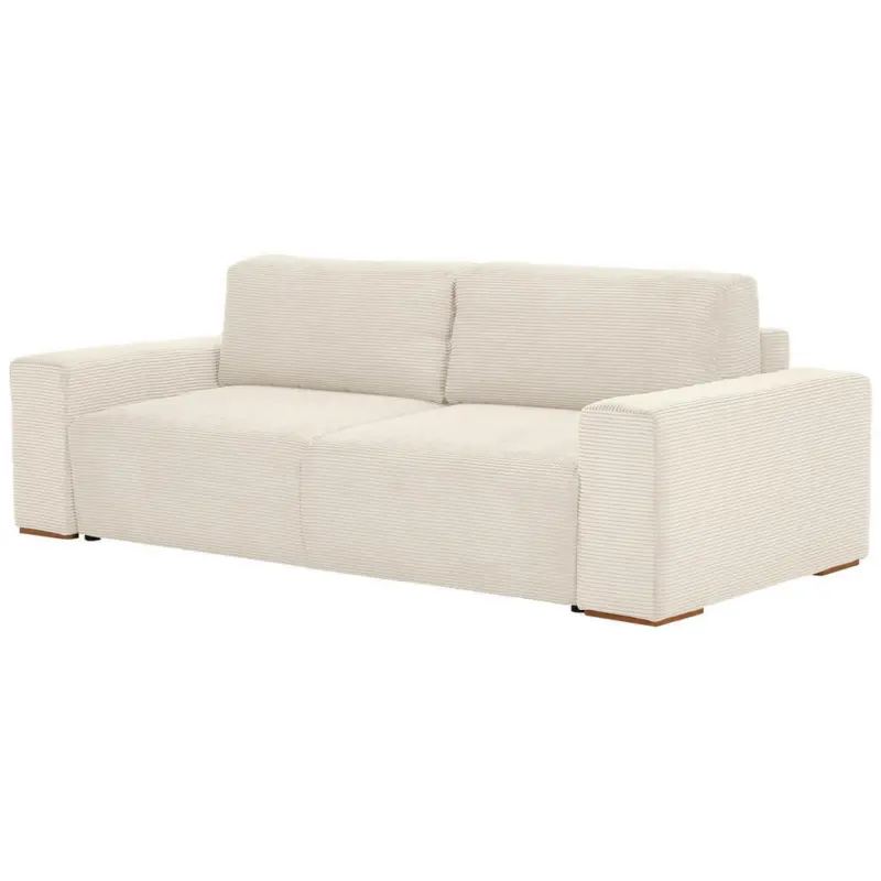 Schlafsofa in Cord Creme