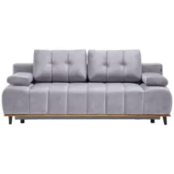 Schlafsofa Clive in Webstoff Silberfarben