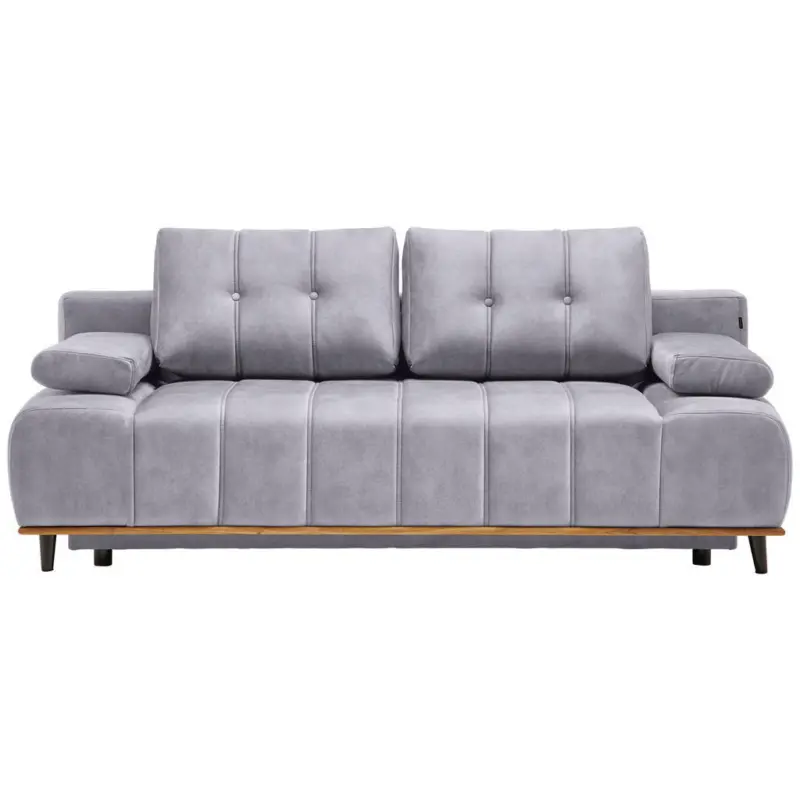 Schlafsofa Clive in Webstoff Silberfarben
