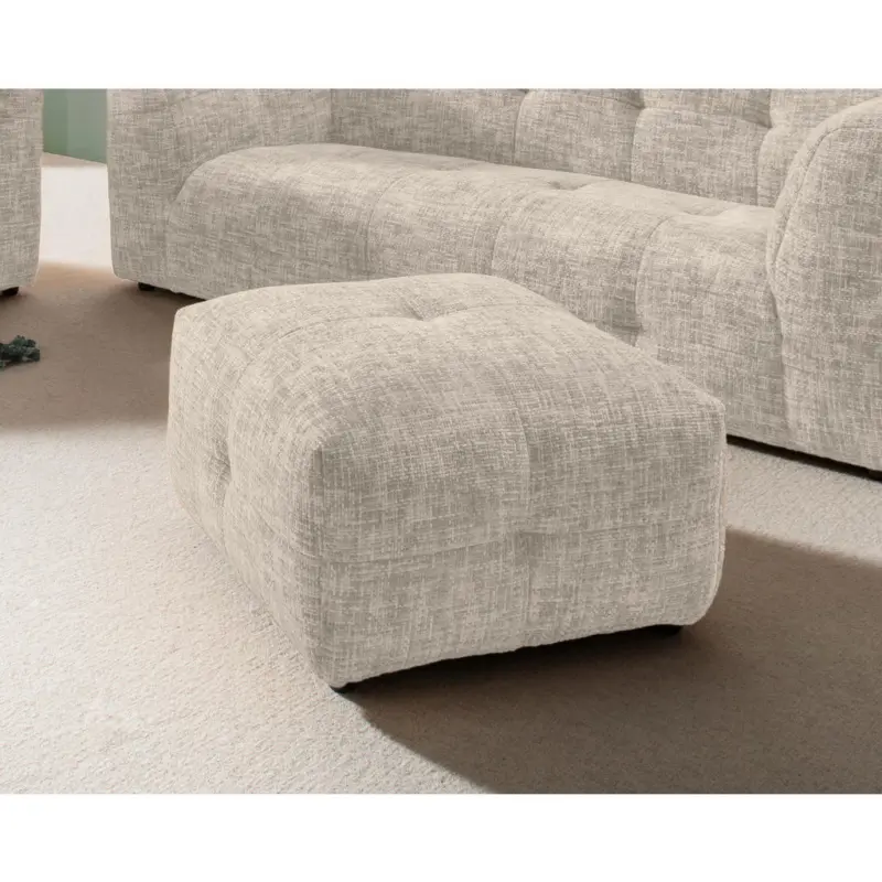 Hocker in Textil Creme