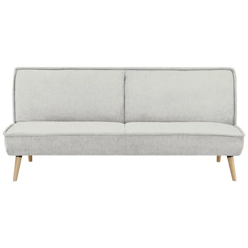Schlafsofa in Webstoff Creme Skandinavisch