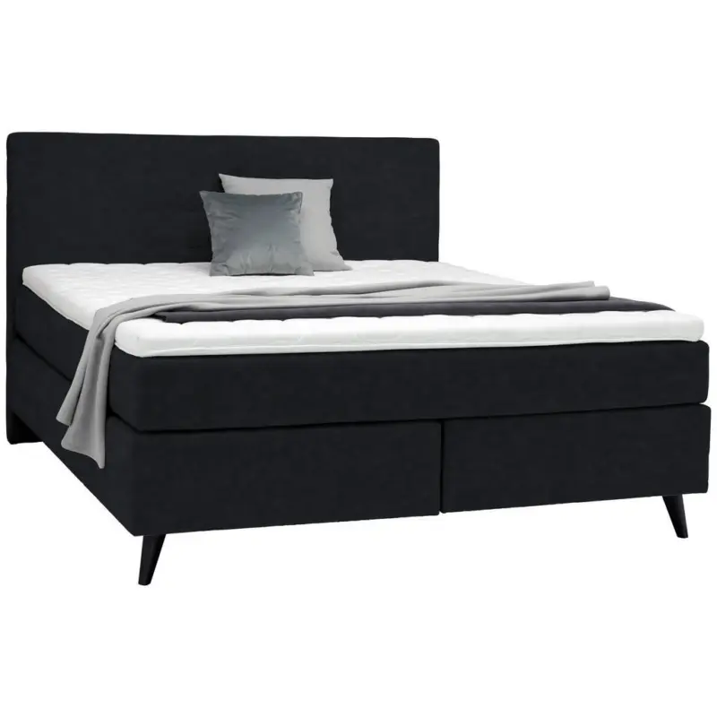 Boxspringbett 200/200 cm in Schwarz
