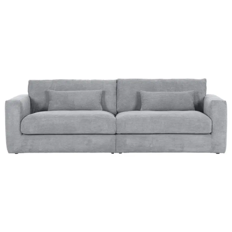 Bigsofa in Cord Hellgrau