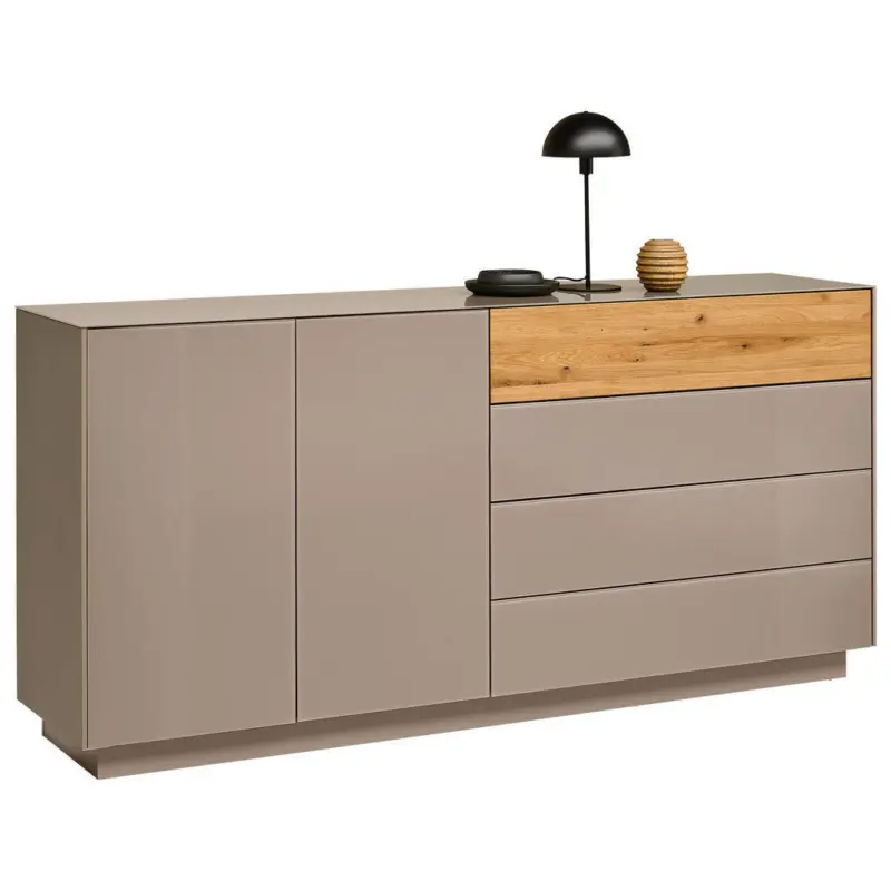 Sideboard Taupe, Eichefarben 189/90/42 cm
