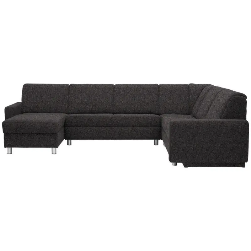 Wohnlandschaft in Chenille Dunkelbraun