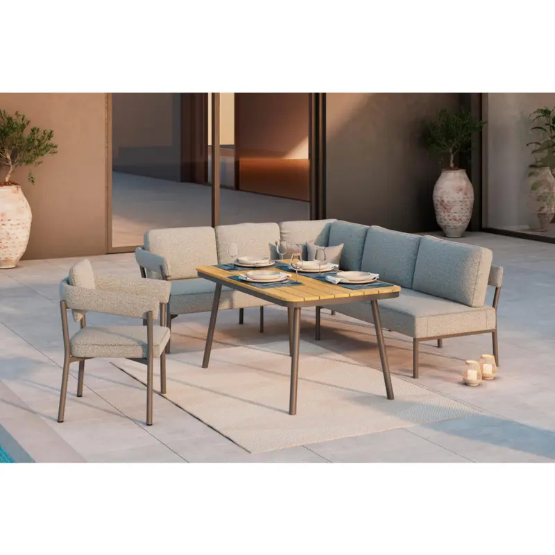 Loungegarnitur 218/188 cm Aluminium, Stahl