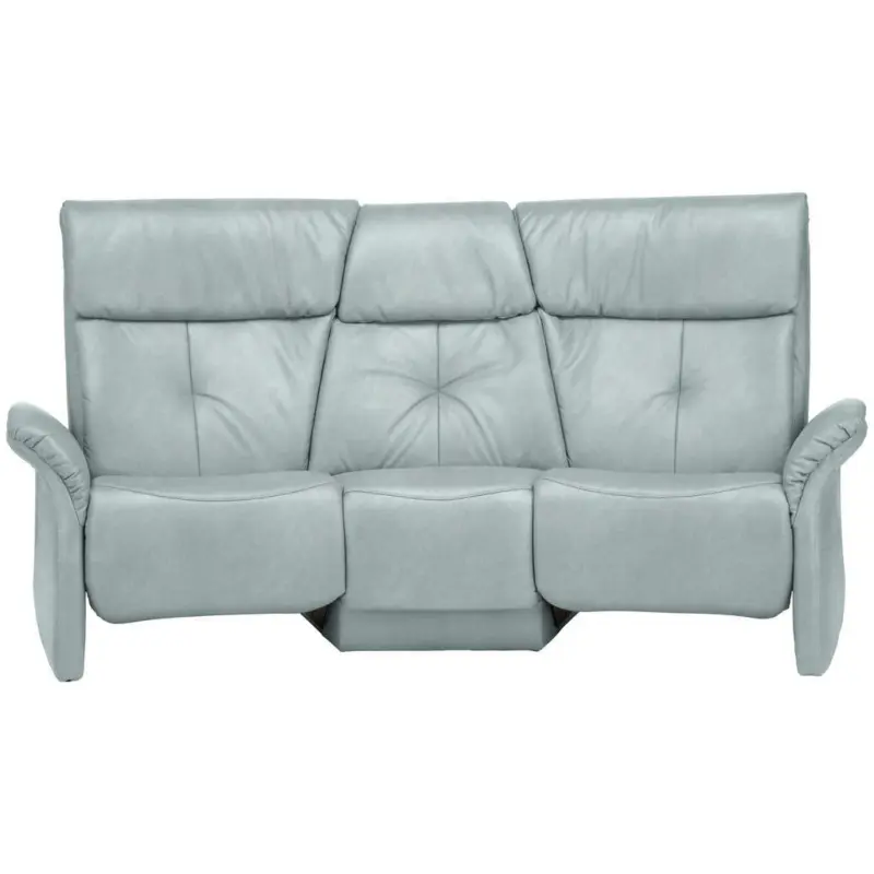 Trapezsofa in Echtleder Hellblau