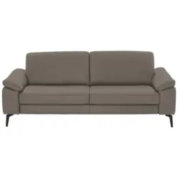 3-Sitzer-Sofa in Echtleder Grau