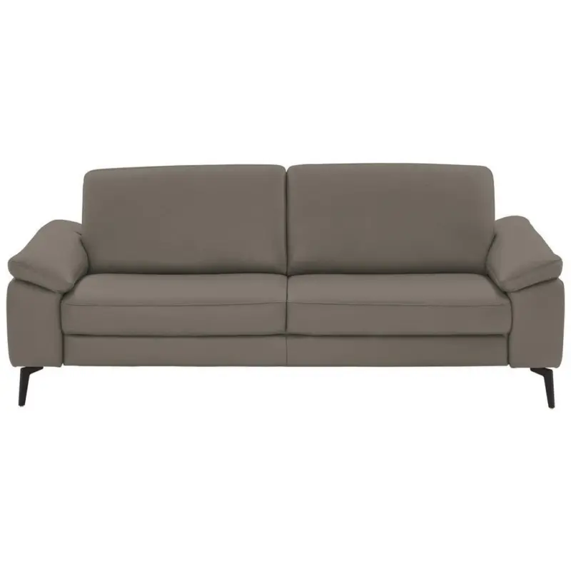 3-Sitzer-Sofa in Echtleder Grau