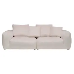Bigsofa in Samt Creme