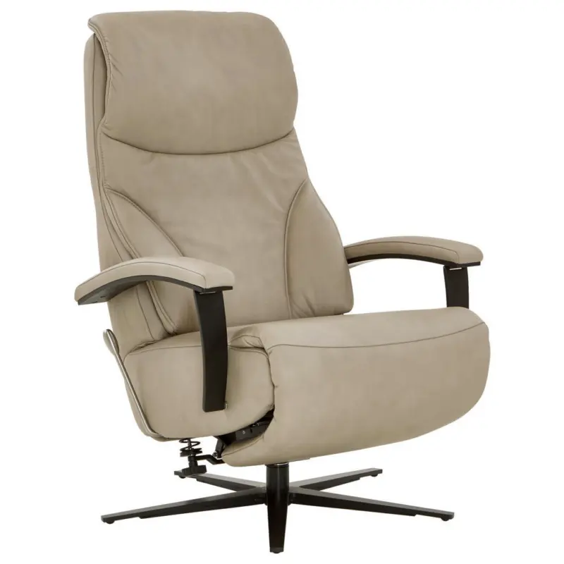 Relaxsessel in Leder Beige