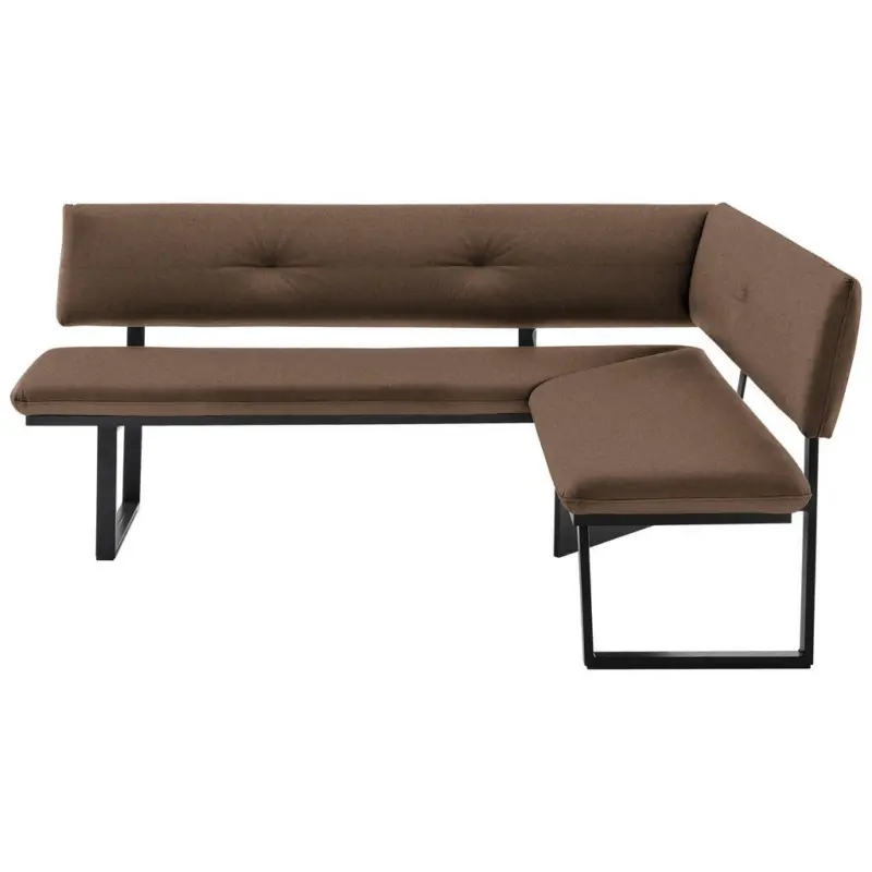 Eckbank 190/150 cm in Schwarz, Dunkelbraun
