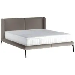 Polsterbett gepolstertes Kopfteil Hellgrau 180/200 cm