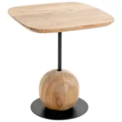 Beistelltisch in Holz, Metall 45/45/50 cm