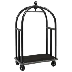 Kleiderwagen in Schwarz 105/186/62 cm