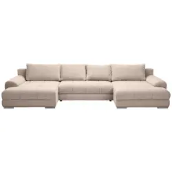 Wohnlandschaft in Cord Taupe