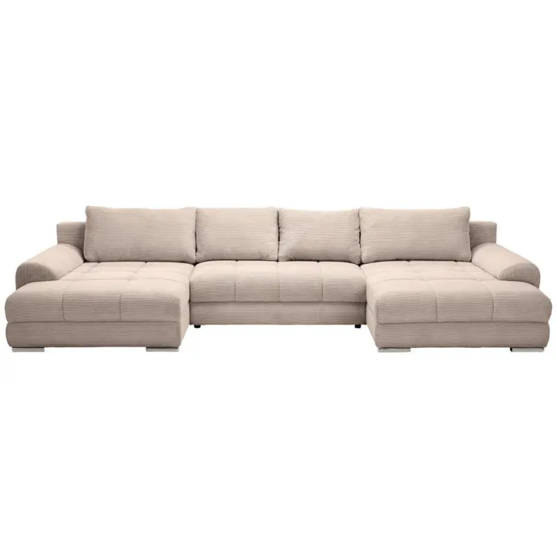 Wohnlandschaft in Cord Taupe