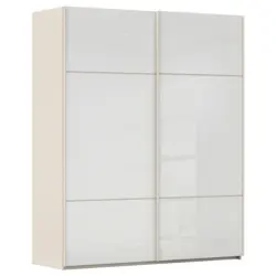 Schwebet&uuml;renschrank in Wei&szlig;, Champagner