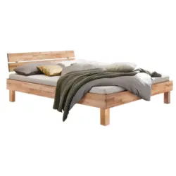 Bett 200/200 cm in Kernbuche