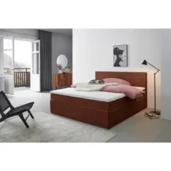 Boxbett 160/200 cm in Rostfarben