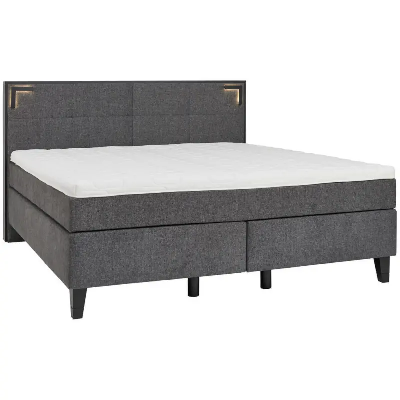 Boxspringbett 200/200 cm in Anthrazit