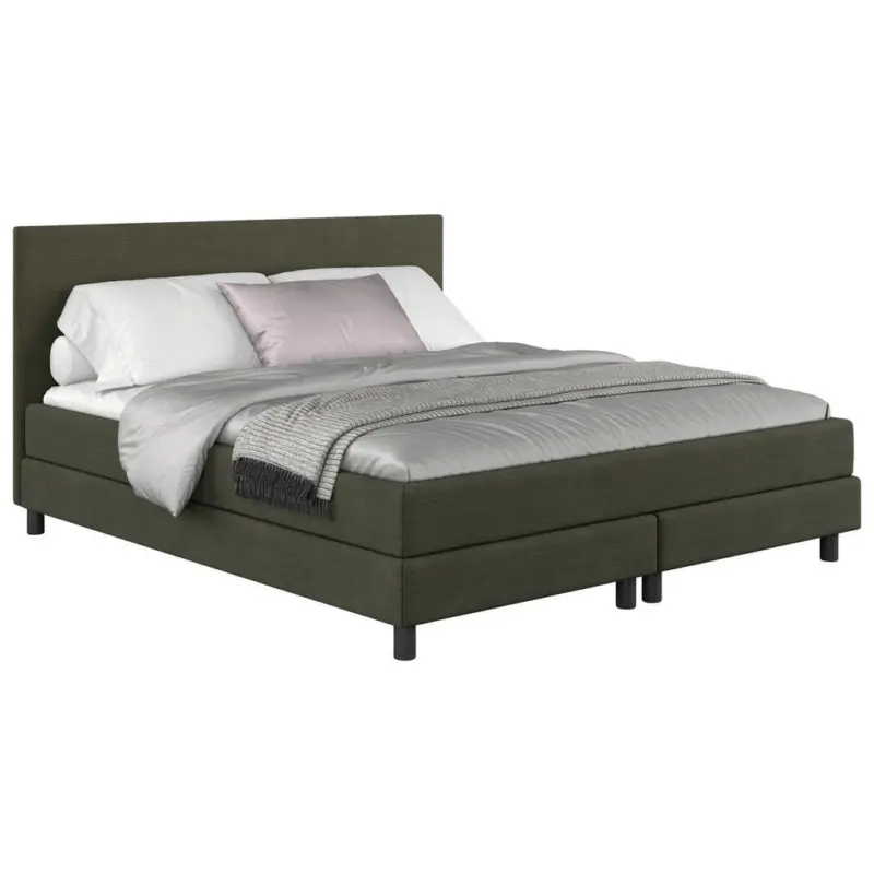 Boxbett 140/200 cm in Dunkelgr&uuml;n