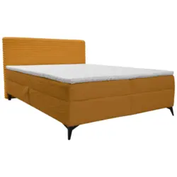 Boxbett 180/200 cm in Currygelb