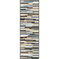 L&auml;ufer 75/190 cm Mikado Stripes Nature Naturfarben