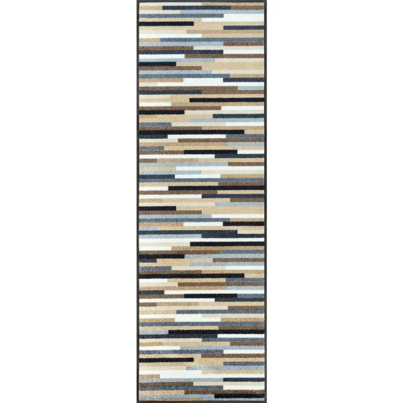 L&auml;ufer 75/190 cm Mikado Stripes Nature Naturfarben