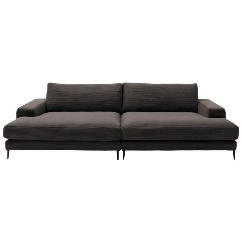 Bigsofa in Cord Dunkelbraun, Mokka